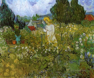 Vincent Van Gogh Painting - Mademoiselle Gachet en su jardín de Auvers sur Oise Vincent van Gogh